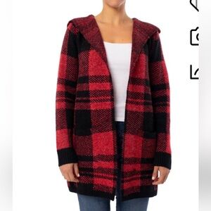 Cyrus Women's Bold Red and Black Cardigan
